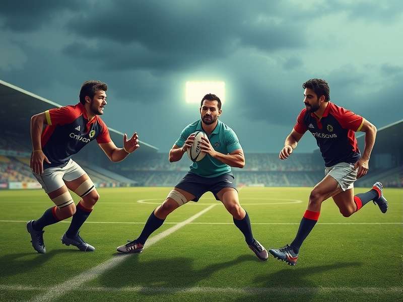 Indian Rugby Team Huddle